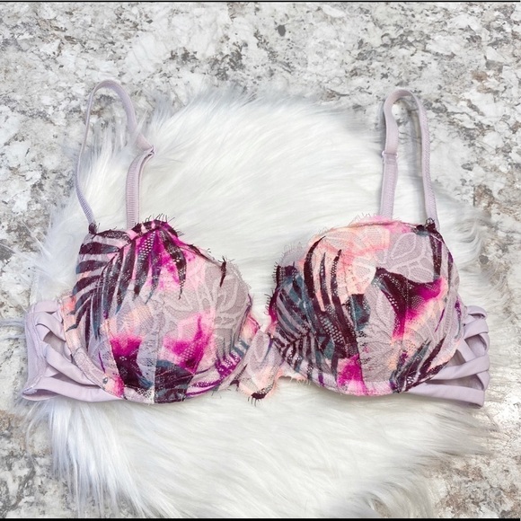 PINK Victorias Secret Date Push Up Bra Lace Pink - Picture 1 of 4